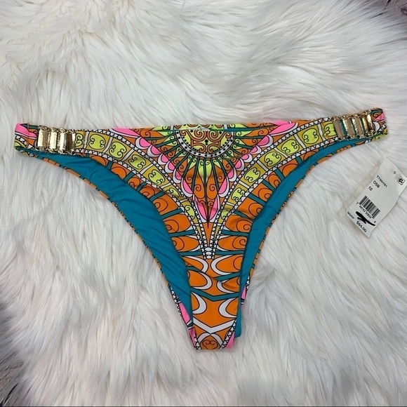 NWT Trina Turk Multicolored Bikini Bottom size 10 - Picture 1 of 10